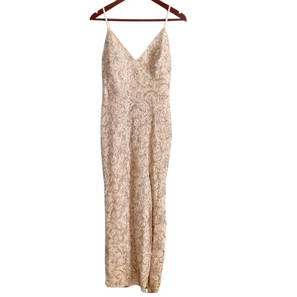 Vince Camuto Sequin Floral A Line Gown 6 NEW - Picture 2 of 7